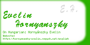 evelin hornyanszky business card