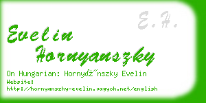 evelin hornyanszky business card